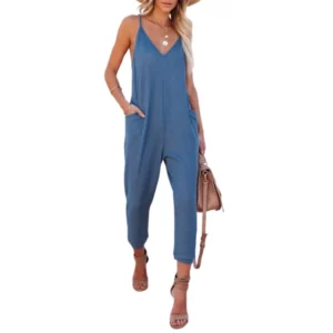 WIDE LEG JUMPSUIT WITH POCKETS