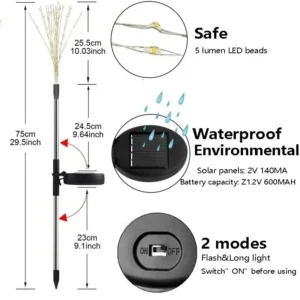 Waterproof Solar Garden Fireworks Lights