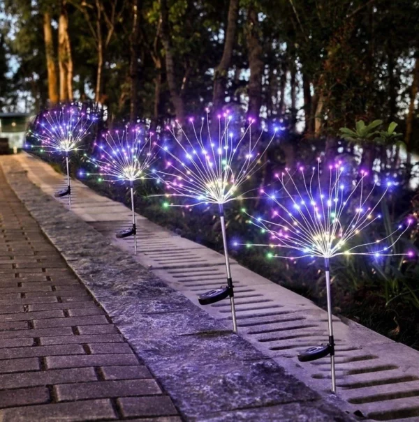 Waterproof Solar Garden Fireworks Lights