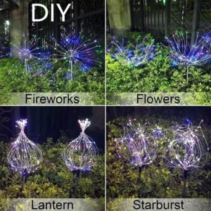 Waterproof Solar Garden Fireworks Lights