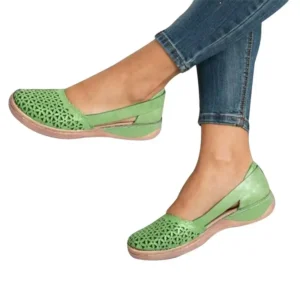 Women Wedges Orthopedic Hollow Out PU Summer Vintage Sandals
