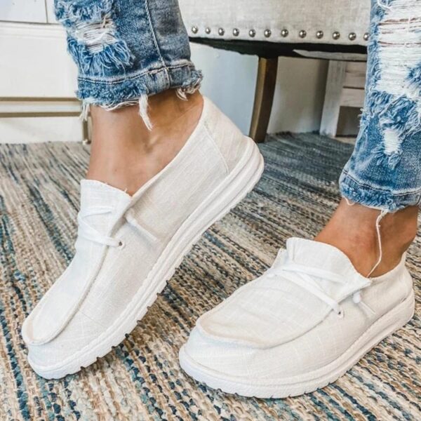 Women’s Canvas Lace-Up Loafers