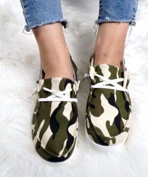 Women’s Canvas Lace-Up Loafers