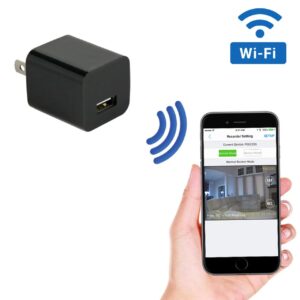 1080P HD WiFi Streaming + Motion Activated Tocording USB Charger Wall Camera Veşartî