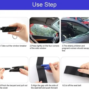 2022 Upgraded 3 In 1 Car Emergency Window Breaker