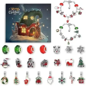 24 DAYS COUNTDOWN CALENDAR DIY CHRISTMAS ADVENT CALENDAR BRACELETS SET