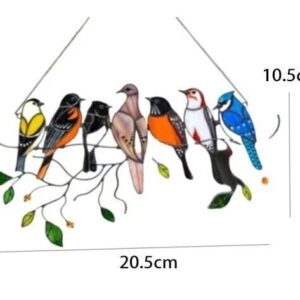 Birds Stained Window Panel Hangings