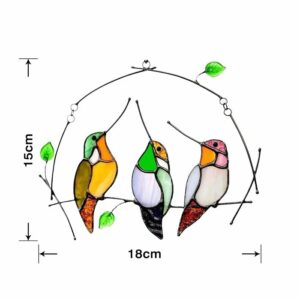 Birds Stained Window Panel Hangings
