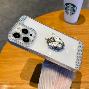 Butterfly Diamond Silicone Case Cover For Iphone