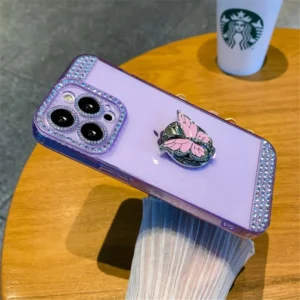 Butterfly Diamond Silicone Case Cover For Iphone