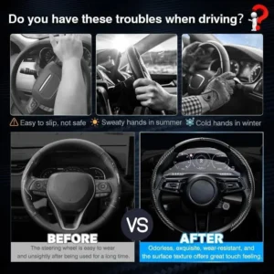 CAR ANTI-SKID STEERING WHEEL COVER 2 PCS
