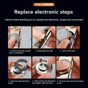 Creative Dial Rocker Arm Inflatable Windproof Lighter