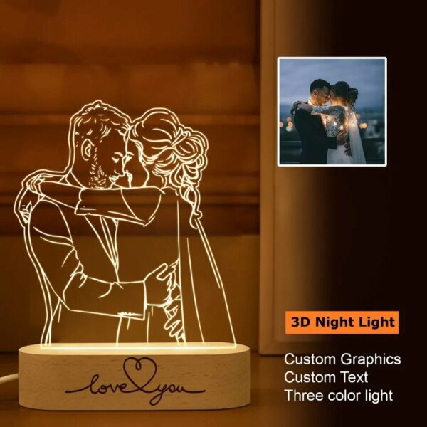 Custom 3D Photo Night Light Gift