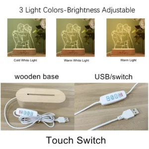 Custom 3D Photo Night Light Gift