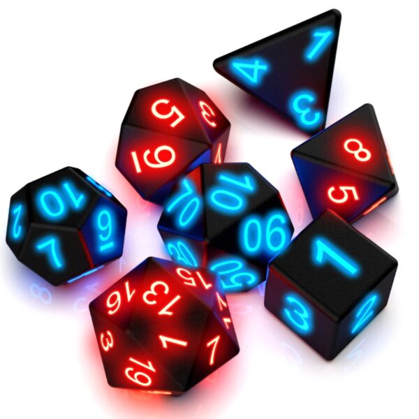 DND Dice Rechargeable with Charging Box 7 Pcs