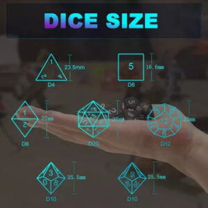 DND Dice Rechargeable with Charging Box 7 Pcs