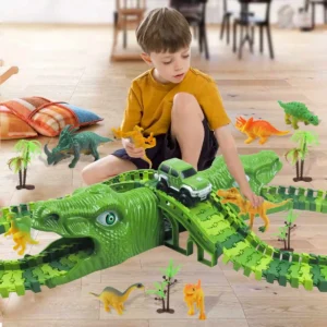 Dinosaur Railway Car Track Racing Toy
