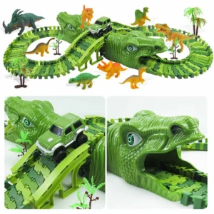 Dinosaur Railway Car Track Racing Toy