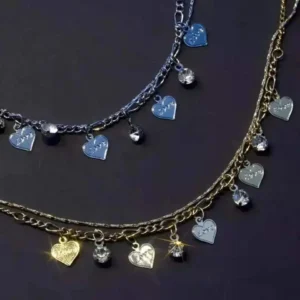 Double Layer Heart Anklet