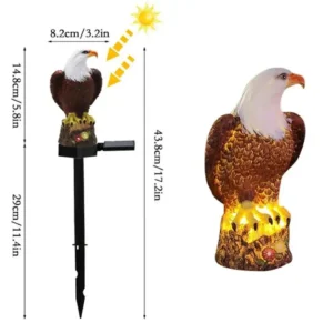 Eagle Figure Garden Solar Post