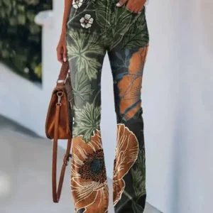 Flare Printing Design Jeans