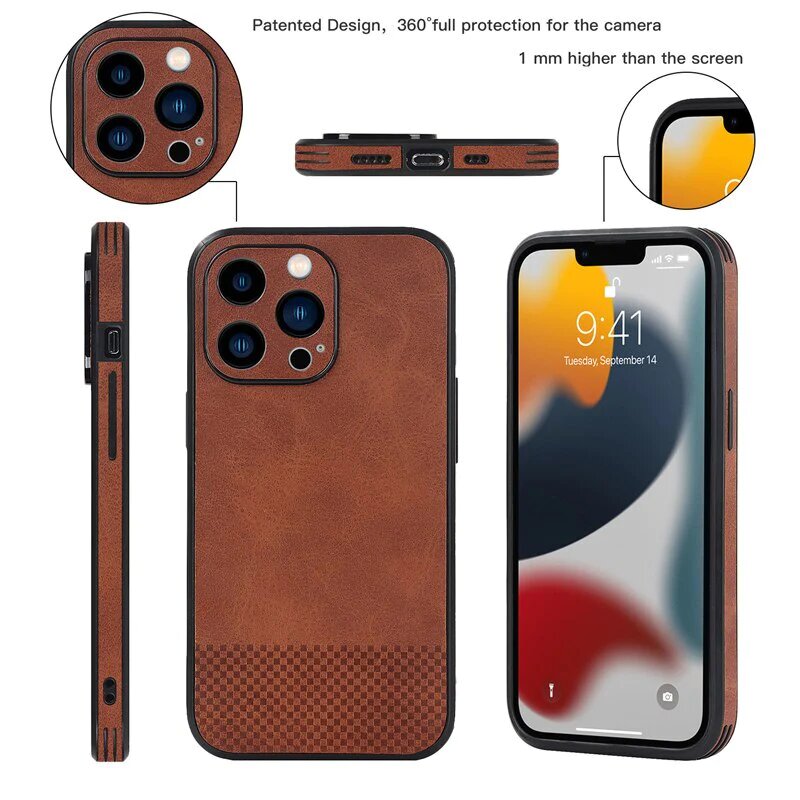 Four-pack Edged Lambskin Case Cover For iPhone