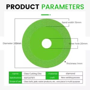 Glass Cutting Disc for Angle Grinder