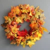 Halloween Pumpkin Berry Maple Vine Wreath