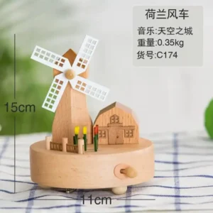 Handmade Wooden Rotating Music Boxes