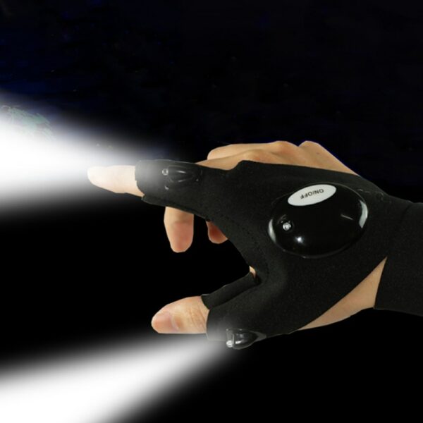 LED Gloves with Waterproof Lights