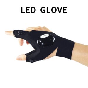 LED Gloves with Waterproof Lights