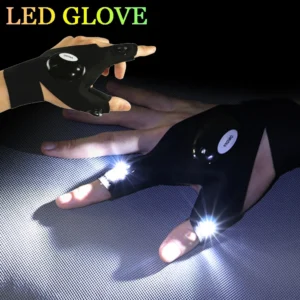LED Gloves with Waterproof Lights