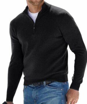 Men's Basic Zipped Sweater