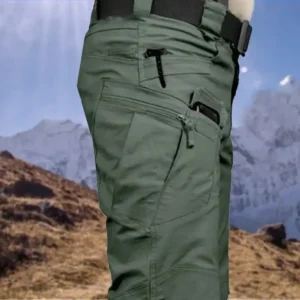Mens Tactical Waterproof Cargo Pants Soldier Work Combat Hiking Trousers Outdoor