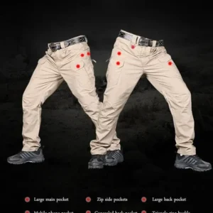 Mens Tactical Waterproof Cargo Pants Soldier Work Combat Hiking Trousers Outdoor