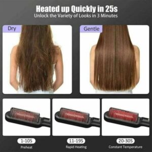 NEGATIVE ION HAIR STRAIGHTENER STYLING COMB
