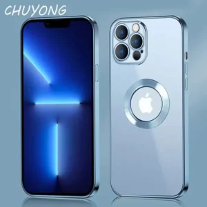 New Version 2.0 Transparent Electroplated iPhone Case With Camera Protector