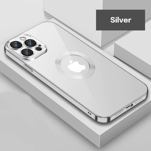 Nouvo vèsyon 2.0 transparan electroplated iPhone ka ak pwoteksyon kamera