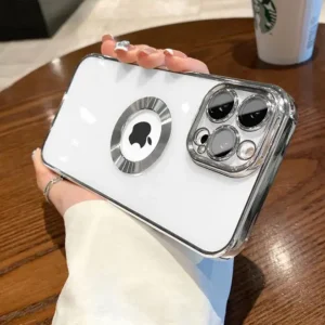 New Version 2.0 Transparent Electroplated iPhone Case With Camera Protector