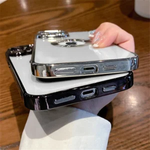 New Version 2.0 Transparent Electroplated iPhone Case With Camera Protector