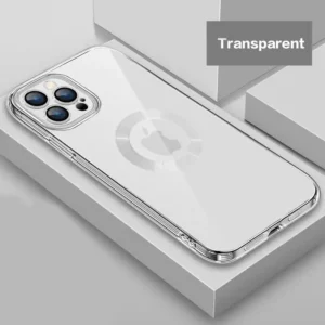 New Version 2.0 Transparent Electroplated iPhone Case With Camera Protector