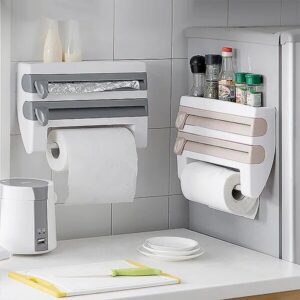 Plastic Wrap Storage Rack With Cutter Foil Storage Rack