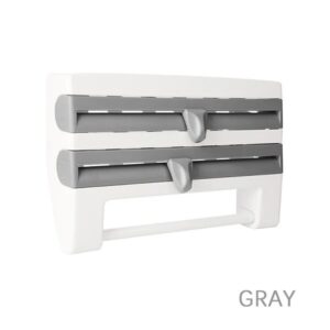 Plastic Wrap Storage Rack With Cutter Foil Storage Rack
