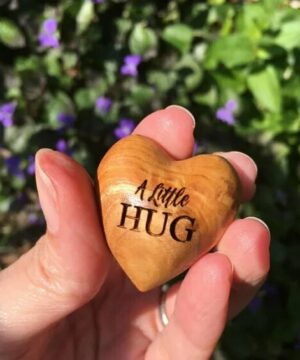 Pocket Hug Wooden Heart Token