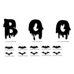 Reusable Halloween Happy Decoration Set