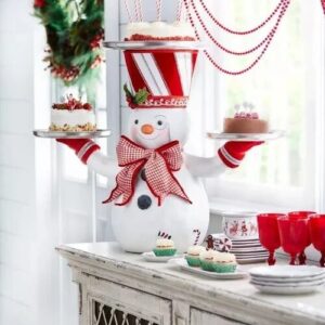 Santa Holdings Tray Figurine