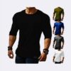 Slim Simple Casual Plain Mens T-Shirt