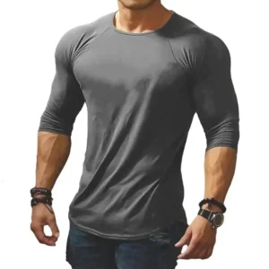 Slim Simple Casual Plain Mens T-Shirt
