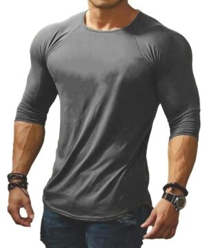 Slim Simple Casual Plain Mens T-Shirt