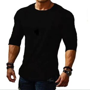 Slim Simple Casual Plain Mens T-Shirt